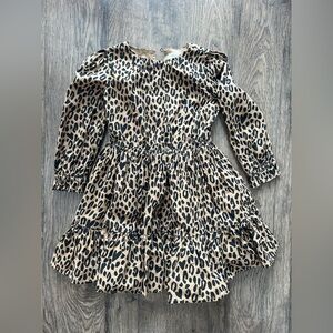 Crewcuts Kids Leopard Print Dress - Black and Tan